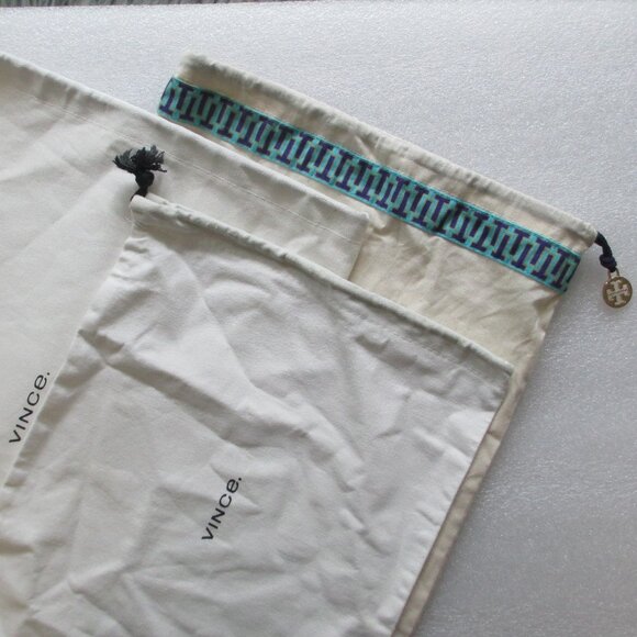 BUNDLE OF 3 TORY BURCH & VINCE DUST BAGS - Picture 2 of 7